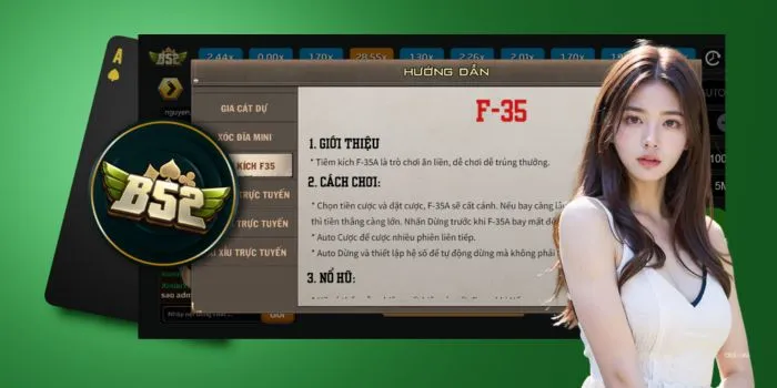 Hướng dẫn cách chơi tiêm kích B52 để lãi to